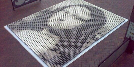 Mona Lisa Recreated With Coffee