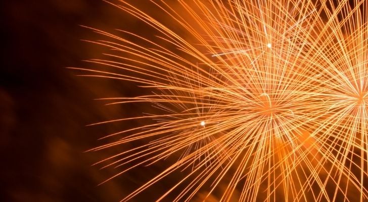 Orange fireworks