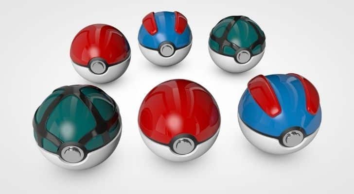 Six different Poké Balls