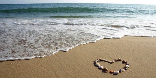 Love Heart on the Beach