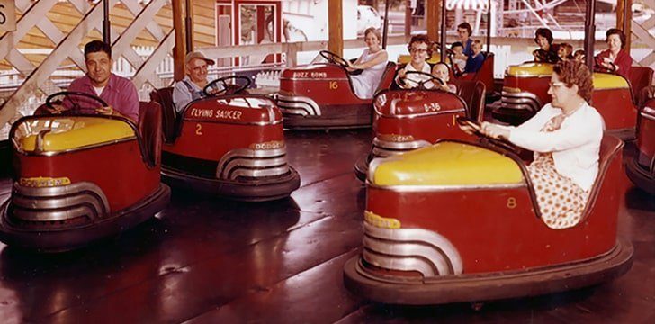 Dodgems weren't originally supposed to crash into each other.