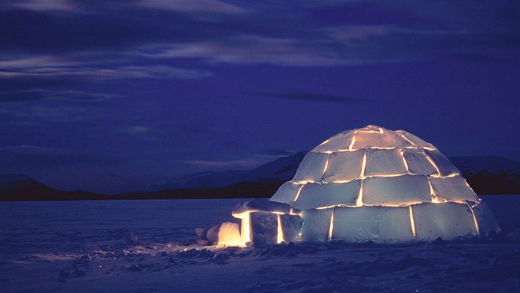 Eskimos use refrigerators to stop their food from freezing.