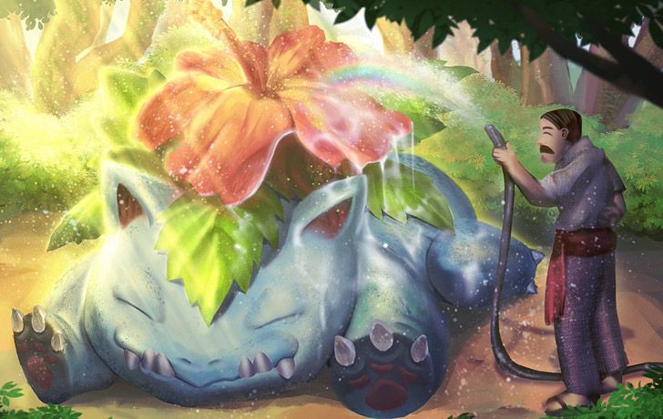 Venusaur’s flower gets brighter the more sunlight it absorbs.