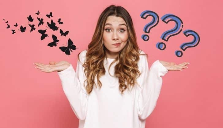 A girl confused as to whether everyone gets butterflies