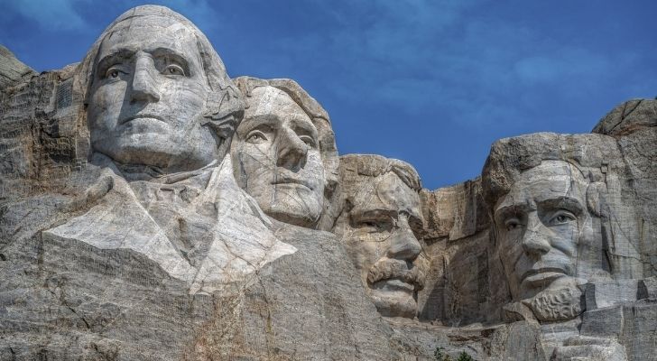 Mount Rushmore is affected by weathering