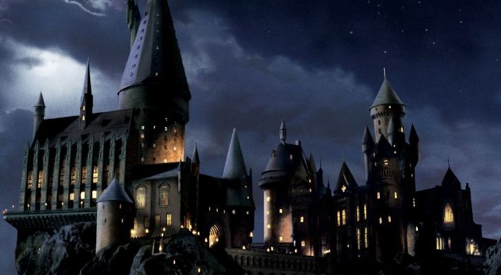 Hogwarts at night