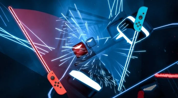 Two lightsaber joy-cons