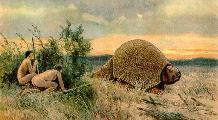 Paleo-Indians hunting for food