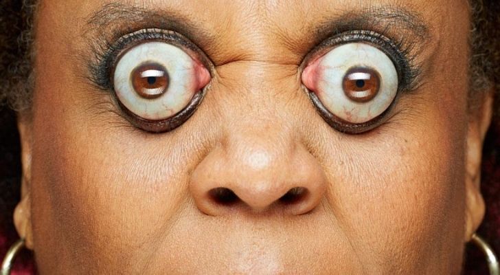 Kim Goodman poppino her eyes out.