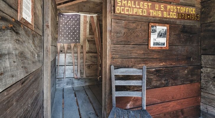 Inside the US smallest ever used post office