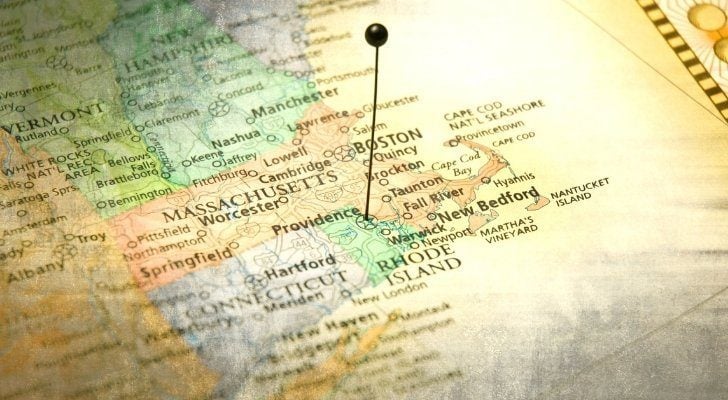 A map showing that Rhode Island isn't actually an island!