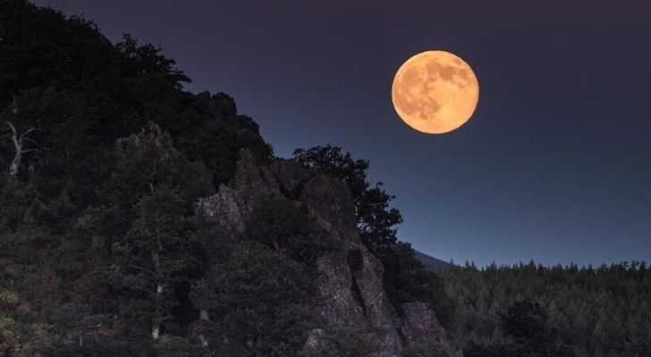 The Beaver Moon shining bright in the sky