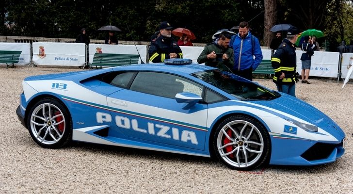 A police car Lamborghini