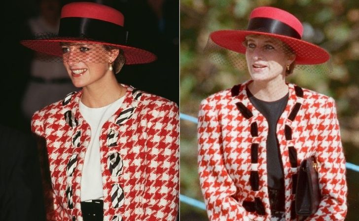 Princess Diana wearing a Moschino suit