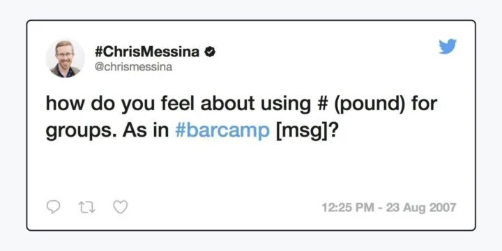 OTD in 2007: Chris Messina Tweeted #barcamp
