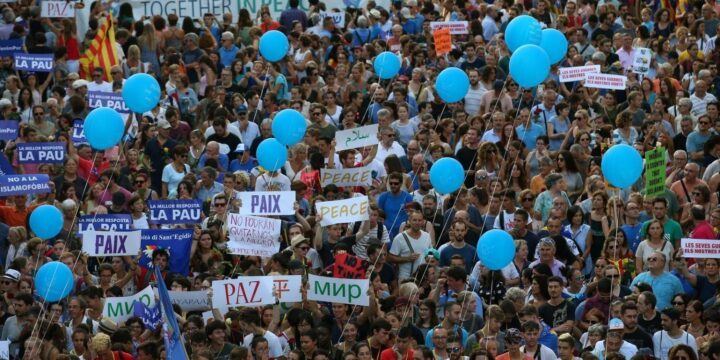 OTD in 2017: Hundreds of thousands of people marched peacefully through the streets of Barcelona due to a terrorist attack.