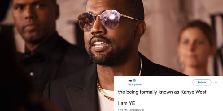 OTD in 2018: Kanye West tweeted that he had changed his name to Ye.