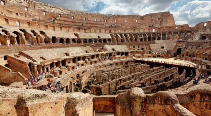 Inside the Colosseum in Rome