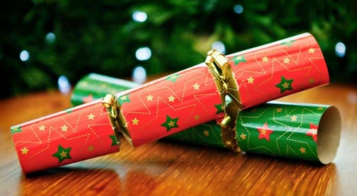 Two Christmas crackers