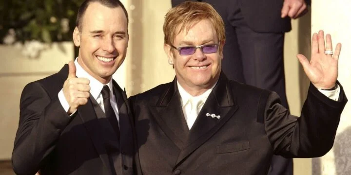 OTD in 2005: Elton John and his partner David Furnish registered their civil partnership at Windsor Town Hall on the first day civil partnerships could legally be performed in England.