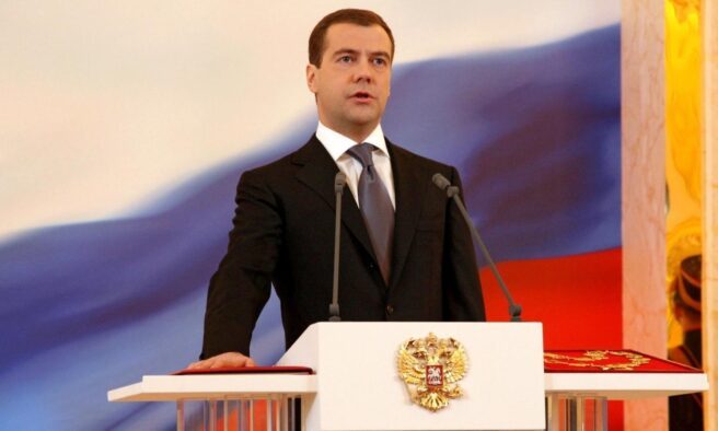 OTD in 2008: Dmitry Medvedev was elected as the third President of Russia.