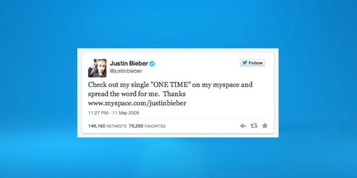 OTD in 2009: Justin Bieber made his first tweet at 8:27 pm
