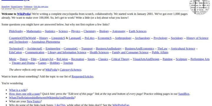 OTD in 2001: Wikipedia was launched.