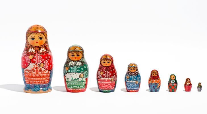 A set of Matryoshka nesting dolls