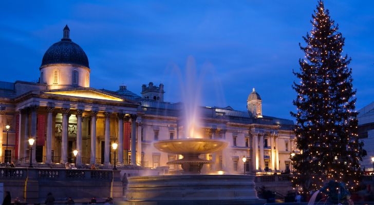 Norway's gifted Christmas tree in Trafalgar Square