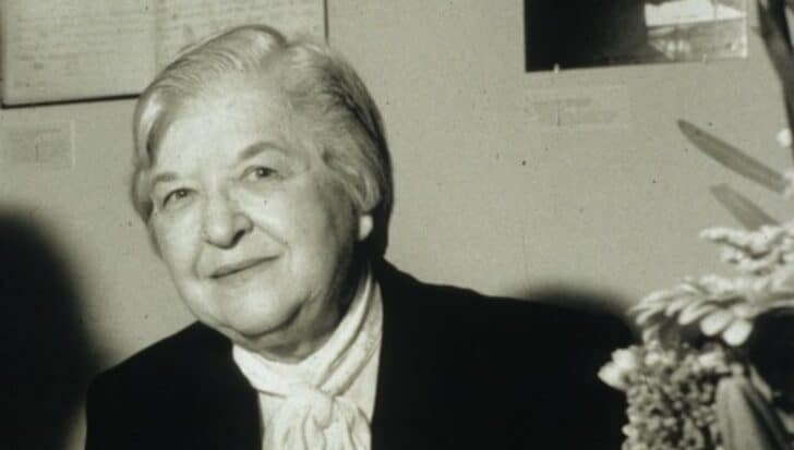 Stephanie Kwolek, inventor, in a black and white photo