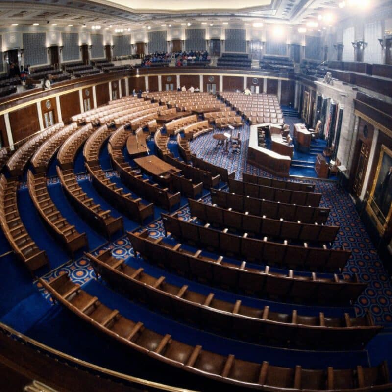 The interior of the House of Representatives chamber