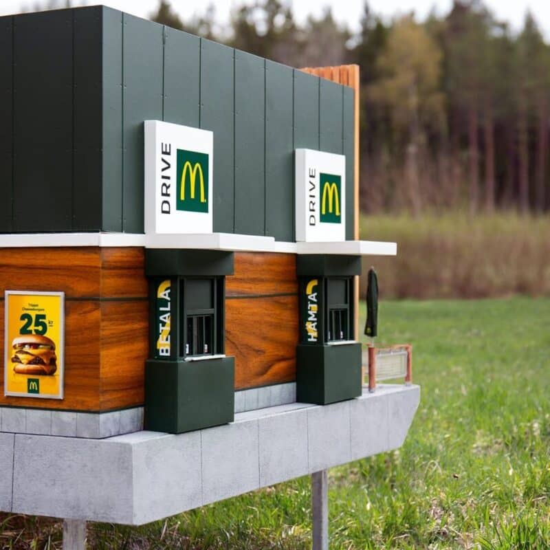 The McHive on a grassy area in Sweden