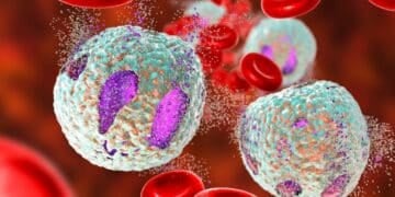 immune cells and red blood cells